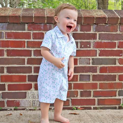 Mallard Pond Polo Romper | 6 months