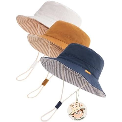 FURTALK Baby Sun Hat for Boys Girls Toddler Summer Bucket Hats Kids UPF 50+ Beach Hat