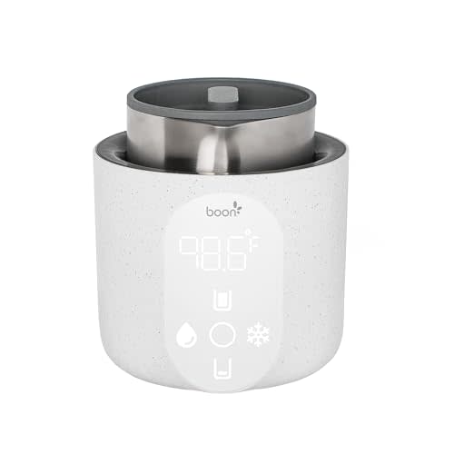 Boon Tempro Direct Heat Breastmilk Warmer - Retains Nutrients in Baby Formula and Breastmilk - Quick Liquid Warmer with Real Time Temp Reading - Breastfeeding Essentials