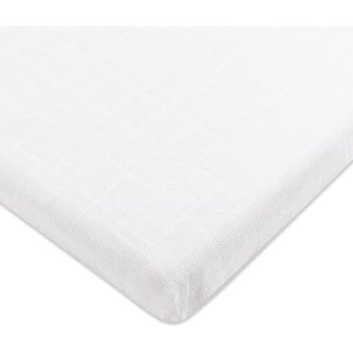Babyletto 100% Organic Cotton All-Stages Bassinet Sheet in Plain White