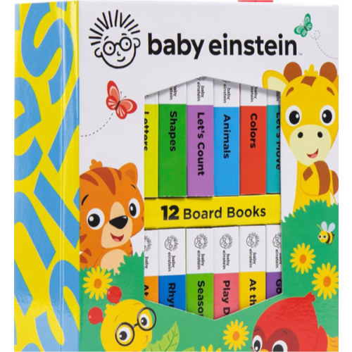 Baby Einstein - My First Library Board Book Block 12-Book Set - First Words, Alphabet, Numbers, and More! - PI Kids