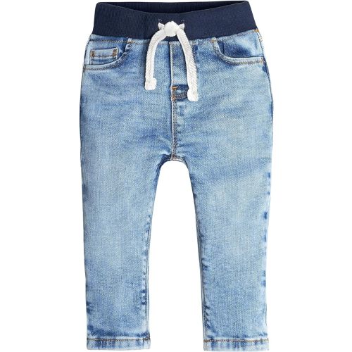 Gerber Baby Toddler Rib Waist Stretch Denim Skinny Jeans - 3-6 Months - Light Blue Denim