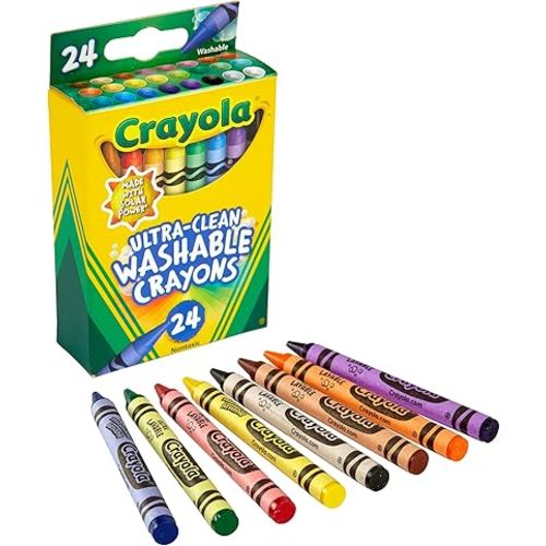 Crayola Washable Crayons, School Supplies, 24 Count