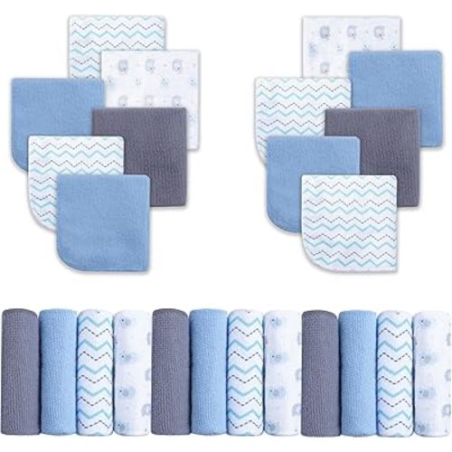 Viviland Baby Washcloths 24 Pack, Toddler Wash Cloths for Bath, Super Soft & Absorbent Bath Towel for Newborn and Infants, Baby Towels Care for Baby's Sensitive Skin