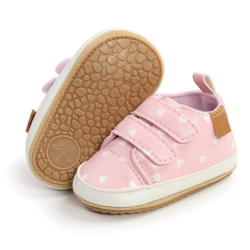 SOFMUO Baby Boys Girls High Top Ankle PU Leather Sneakers Soft Rubber Sole Infant Moccasins Newborn Oxford Loafers Anti-Slip Toddler Wedding Uniform Dress Shoes