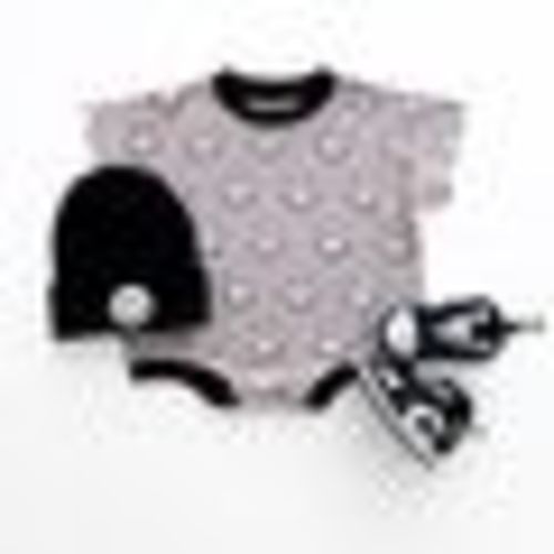 Baby Romper – Short Sleeve, Electric Drippy Print | LUCKY PANDA KIDS, Newborn