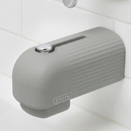 Roslim Baby Bathtub Faucet Cover, Upgraded Silicone Bath Faucet Cover for Kids, Bath Spout Cover for Baby, Faucet Cover for Bathtub Safety, Toddler Bath Tub Water Spout Cover, Universal Fit, Grey