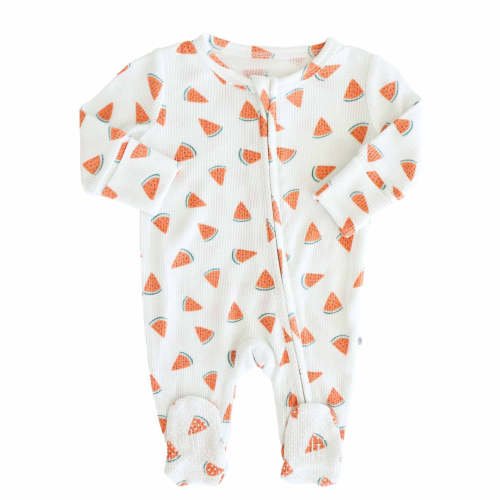Slice, Slice Baby Bamboo Waffle Zipper Footie