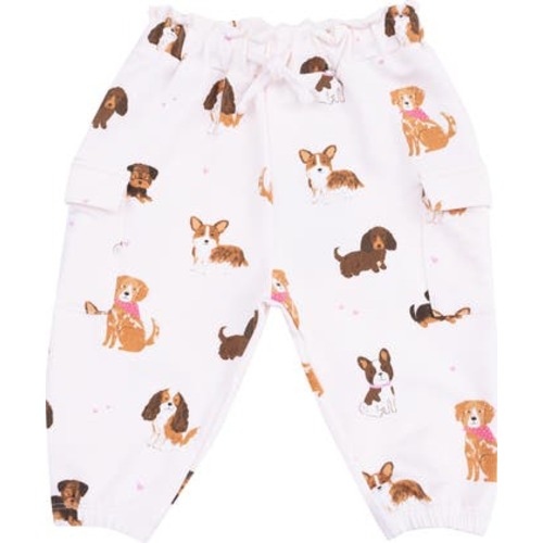 Kids' Best Friend Dog Print French Terry Pants, 6-12M