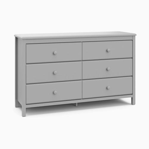 Storkcraft Alpine 6 Drawer Dresser - Pebble Gray