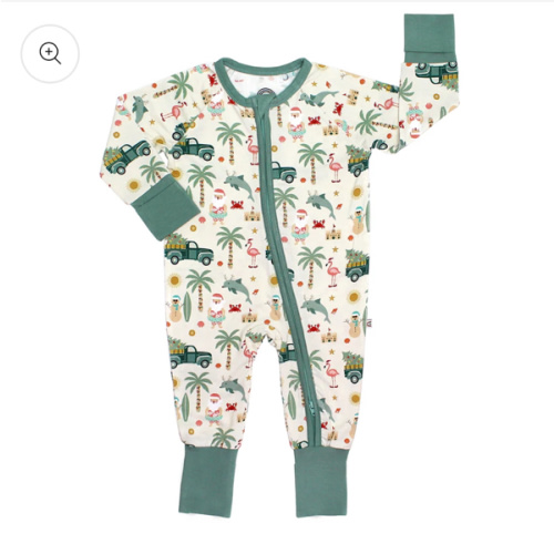 Coastal Christmas Bamboo Convertible Baby Pajama – Emerson and Friends