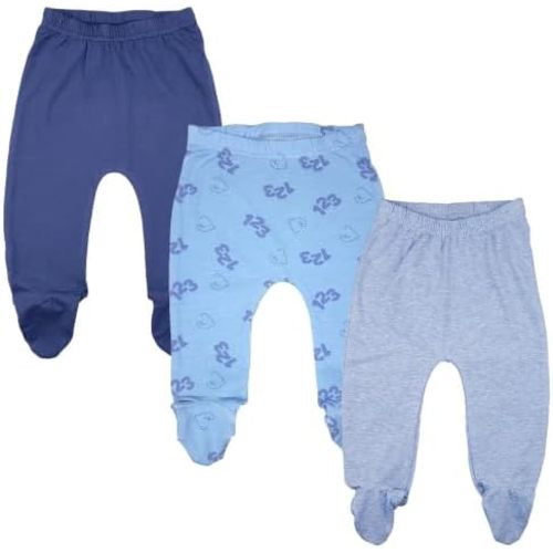 123 Bear Baby Soft Cotton Spandex Pants with Feet