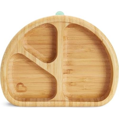 Munchkin® Bambou™ Divided Suction Plate - Eco-Friendly Bamboo Dinnerware for Babies and Toddlers