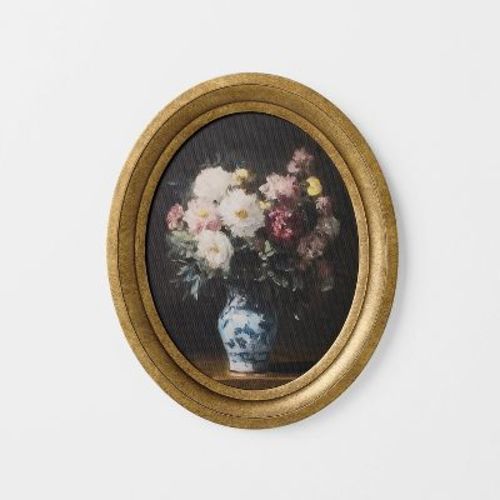 9"x11" Oval Floral Bouquet Framed Wall - Threshold™ designed with Studio McGee