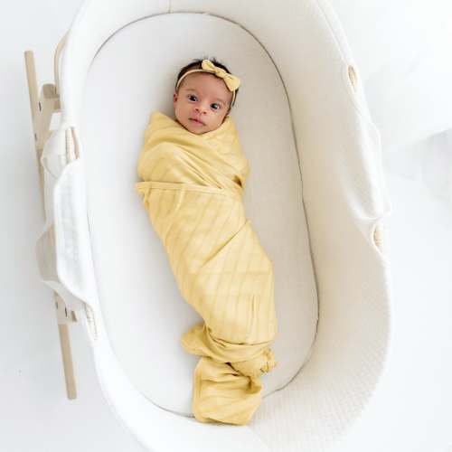 Sandcastle Bamboo Muslin Swaddle Blanket in Sandcastle