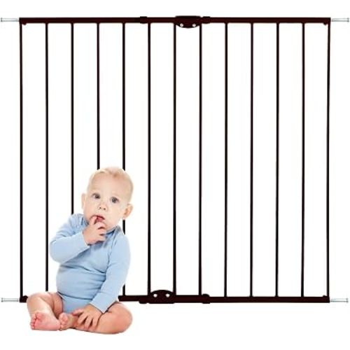 Toddleroo Easy Swing & Lock Baby Gate for Top of Stairs: 36" Tall, Bronze | Top of Stairs Baby Gate, Hardware Mount, Open-Direction Control, 28.7"-47.8" Wide, 36" Tall, One-Hand Operation, Swing-Latch
