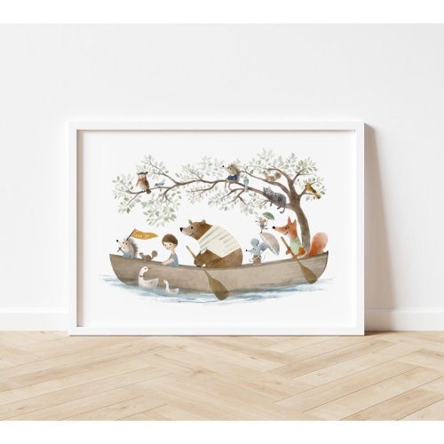 Nemo and Her Woodland Nursery Unframed Print | Wayfair