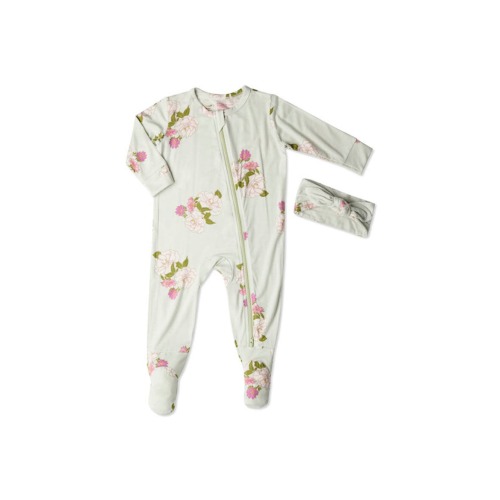 Jersey Long Sleeve Footie & Head Wrap Set
