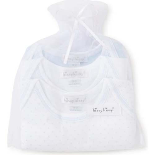 3pc Dotted Onesie Set, Blue - Kissy Kissy | Maisonette