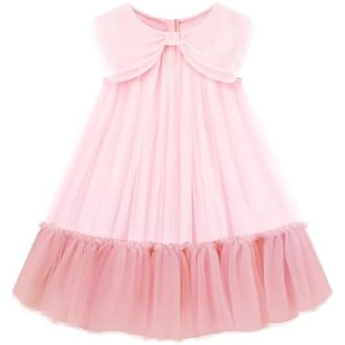 Little Girl Tulle Dress Sleeveless Toddler Girls Sundress 3-8Y