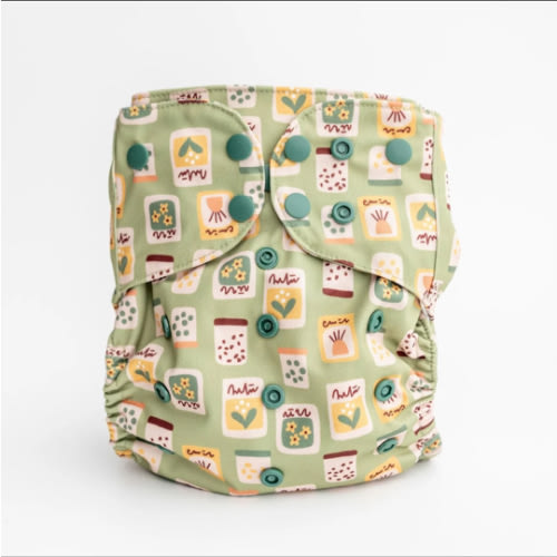 Luxe Pocket Cloth Diaper with Dual Inner Gussets and Athletic Wicking Jersey