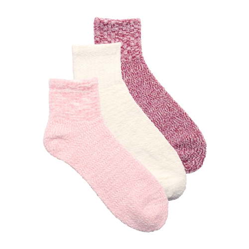 Joyspun Women's Lightweight Cozy Ankle Socks, 3-Pack, Size 4-10