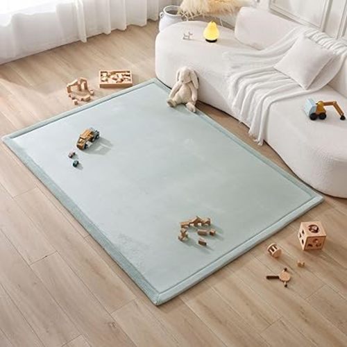Baby Play Mat for Floor 60" x 80" Green