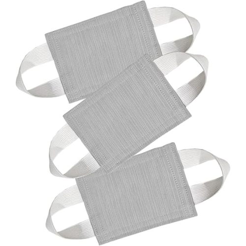 Door Silencer & Baby Door Latch Cover - Quiet Close Cushion Pads Prevent Slamming & Locking, Noise-Reducing Door Closer for Toddler Safety (3-Pack, Light Gray, 4.1x3.1in)