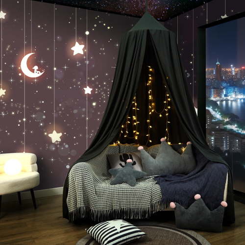 Chiffon Canopy Bed Tent – Mosquito Net Curtain for Sleeping, Gaming or Decoration, 240cm Height, 260cm Hem, for Kids and Adults