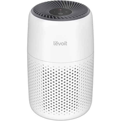 LEVOIT Air Purifiers for Bedroom Home Dorm, AHAM Verified, 3-in-1 Filter Cleaner With Aroma Pad, Filters Smoke, Allergens, Pet Dander, Odor, Dust, Office, Desktop, Core Mini-P, White