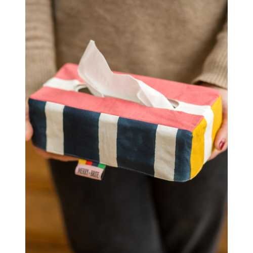 Block Printed Rectangular Tissue Box Cover