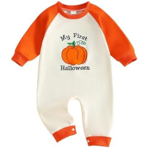 BeQeuewll Newborn Girl Boy Thanksgiving Clothes Infant Sweatshirt Jumpsuit Turkey Romper Baby First Thanksgiving Outfit