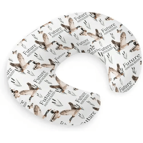 HawSkgFub Future Duck Hunting Buddy Nursing Pillow Cover for Baby Boys, Mallard Duck Hunter Wild Animal Reeds Lake Breastfeeding Pillow Slipcover, Nursing Pillowcase for Newborn Infant, Cover Only