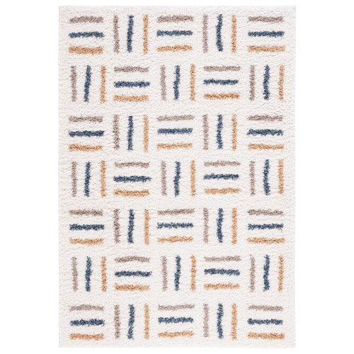 SAFAVIEH Calico Shag Orly Geometric 1.5-inch Thick Rug