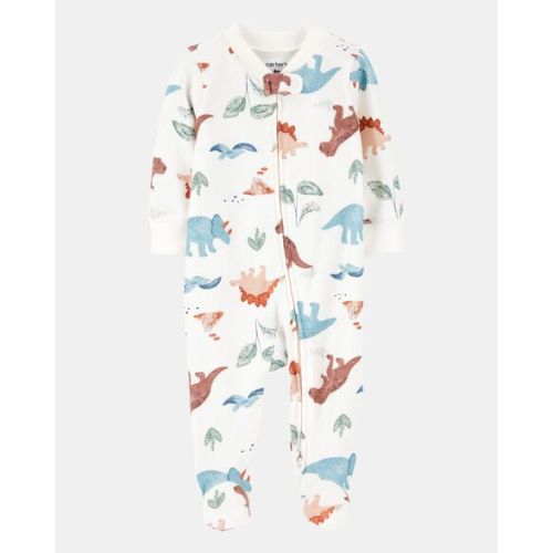 Baby Boy Dinosaur 2-Way Zip Cotton Sleep & Play Pajamas | Carter's