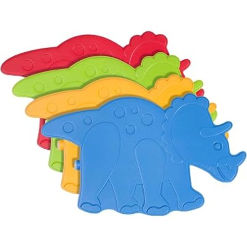 Wildkin Kids Ice Packs (4 Pack) – Slim, Reusable, Keeps Lunch Cool for School/Travel - Dinosaur
