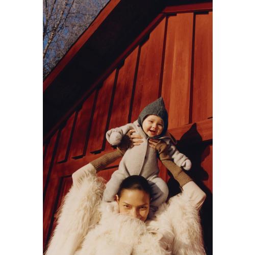 WOOL HOODED BODYSUIT - Sand | ZARA United States
