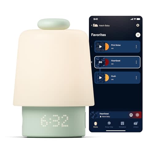 Hatch Baby Sound Machine, Night Light | Hatch Baby Model | Sleep Support | Registry Essential, Routine Builder, Time-to-Rise Alarm Clock, White Noise, Nursery Stories, Toddler Kids (Wi-Fi), Mint