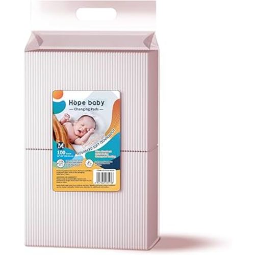 JUS COOL Baby Disposable Changing Pads, 18”x 24”(100 Count) Underpads Portable Diaper Changing Pads, Soft Bed Pads Ultra Absorbent and Waterproof