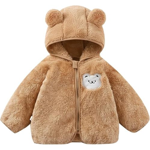 Baby Boy Winter Fleece Coat Toddler Girl Jacket Infant With Hood Panda Outerwear