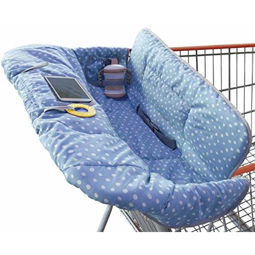 Suessie Shopping Cart Cover and High Chair Cover, Blue Dots