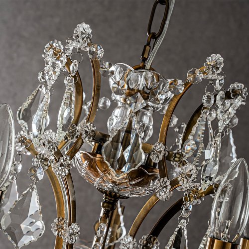 CraftHome 5/12 Light Classic/Traditional Candlestick Chandelier with Crystal Accent