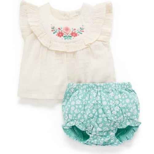 Embroidered Top and Bloomer Set, 0-3M