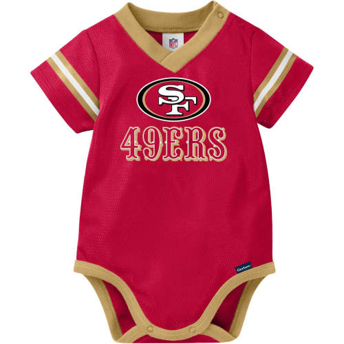 Baby Boys San Francisco 49ers Short Sleeve Mesh V-Neck Bodysuit – Gerber Childrenswear