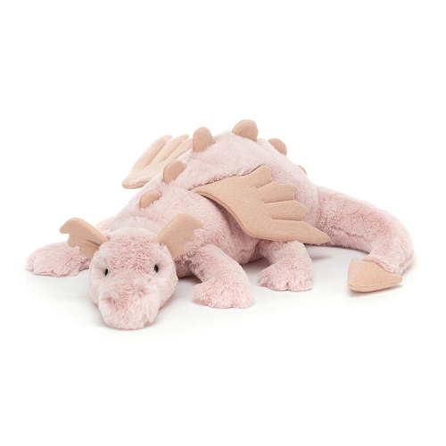Jellycat, Rose Dragon Stuffed Animal, 19.5 inches, Pink