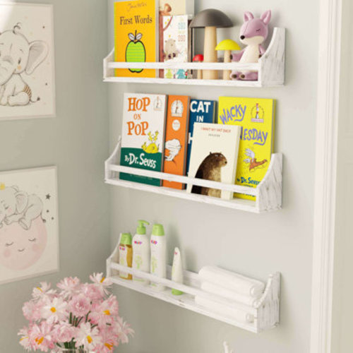 Millwood Pines Demarkus 3 Piece Paulownia Solid Wood Floating Shelf | Wayfair