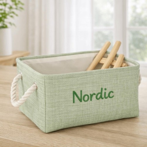 Personalized Fabric Storage Basket, Toy Storage Bin, Baby Toy Basket, Rope Handle Storage Box, Nursery Decor Basket - Etsy
