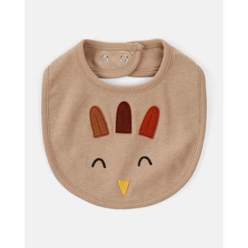 Baby Thanksgiving Turkey Cotton Bib - Brown - Carter's | Carter's