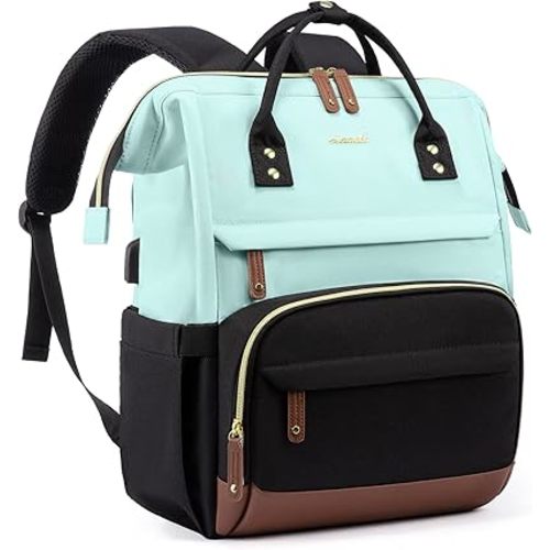 LOVEVOOK Laptop Backpack for Women, 17 Inch Work Business Backpacks Purse With Large Capacity, Waterproof Nurse Bag College Bookbag for School, Waterproof Casual Daypack for Travel