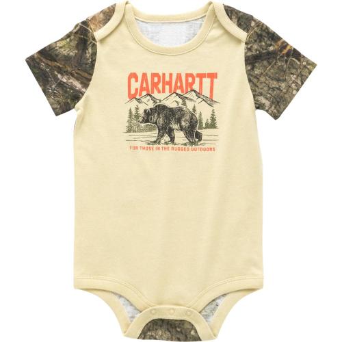 Carhartt Infant Boys Short-Sleeve Camo Bear Bodysuit, Mossy Oak Country Dna - CA6638-CR27